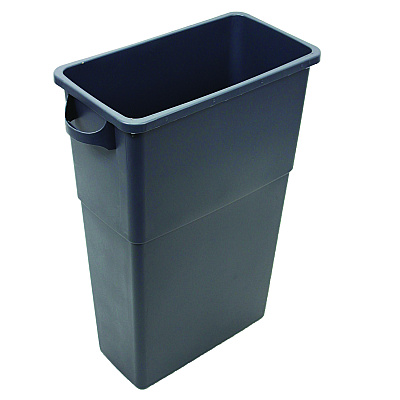 Impact Thin Bin Containers, 23 gal, Polyethylene, Gray (IMP70233)