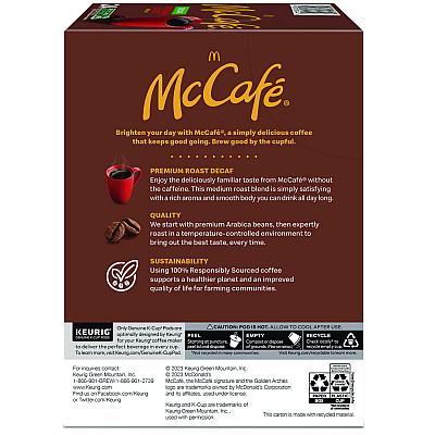McCafe Premium Roast Decaf K-Cup, 24/BX (GMT7467)