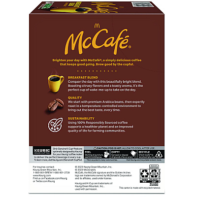McCafe Breakfast Blend K-Cup, 24/BX (GMT7468)