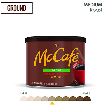 McCafe Ground Coffee, Premium Roast Decaf, 24 oz Can (GMT079737)
