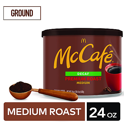 McCafe Ground Coffee, Premium Roast Decaf, 24 oz Can (GMT079737)