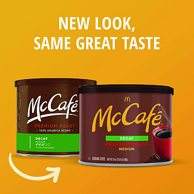 McCafe Ground Coffee, Premium Roast Decaf, 24 oz Can (GMT079737)