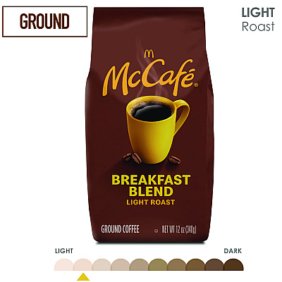 McCafe Ground Coffee, Breakfast Blend, 12 oz Bag (GMT5533EA)