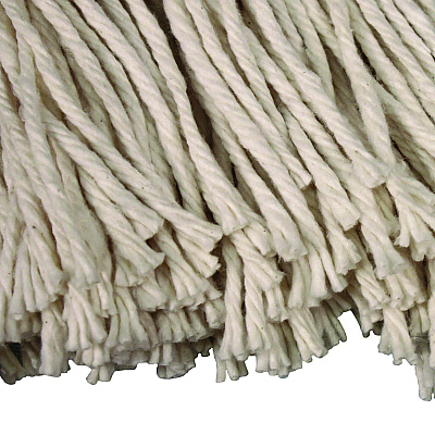 Impact Layflat Regular Screw-Type Mop Head, Cotton, 24 oz, 1" Headband, White (IMP12124)