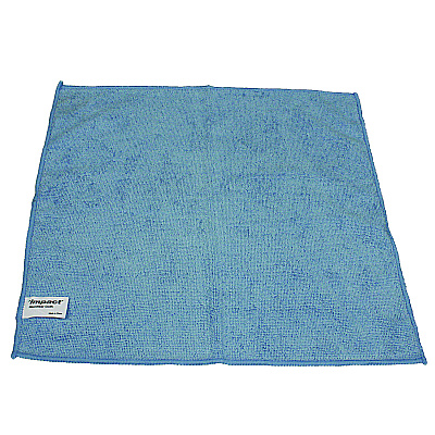 Impact Lightweight Microfiber Cloths, 16 x 16, Blue, 240/Carton (IMPLFK501)