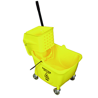 Impact Side-Press Wringer and Plastic Bucket Combo, 12 to 32 oz, Yellow (IMP7Y26363Y)