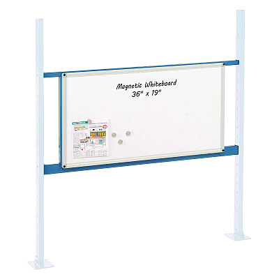 Global Industrial Workbench Whiteboard Panel Kit, Steel/Aluminum, 48" (GBE319178BL)