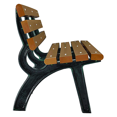 Global Industrial Recycled Plastic Benches with Back, 72 x 23 x 28, Tan (GBE240126TN)