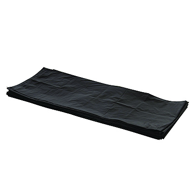 Heritage Linear Low-Density Can Liners, 30 gal, 0.9 mil, 26" x 42", Black, Flat Pack, 200/Carton (HERD5242TK)