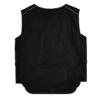 ergodyne Chill-Its 6255 Lightweight Phase Change Cooling Vest, Cotton/Polyester, 2X-Large/3X-Large, Black (EGO12124)
