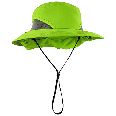 ergodyne Chill-Its 8934 Ranger Hat with Neck Shade, Microfiber/Polyester, Small/Medium, Lime (EGO12710)