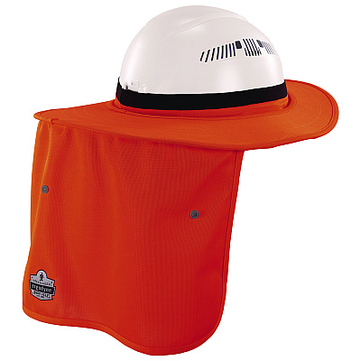 ergodyne Chill-Its 6661 Universal Hard Hat Brim with Neck Shade, Orange (EGO12722)