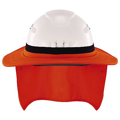 ergodyne Chill-Its 6661 Universal Hard Hat Brim with Neck Shade, Orange (EGO12722)