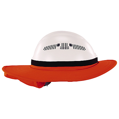 ergodyne Chill-Its 6661 Universal Hard Hat Brim with Neck Shade, Orange (EGO12722)