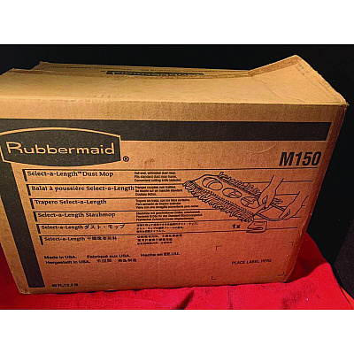 Rubbermaid Commercial Cut To Length Dust Mops, Cotton, White, Cut-End, 5 x 40 Ft, 1 Box (RCPM150)