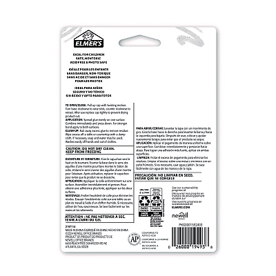 Elmer's Glitter Glue Sticks, 0.21 oz, Applies Assorted Colors, Dries Clear Glitter, 4/Pack (EPI2197114)