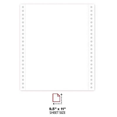 Universal Printout Paper, 2-Part, 15 lb Bond Weight, 9.5 x 11, White, 1,650/Carton (UNV15703)