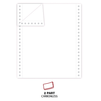 Universal Printout Paper, 2-Part, 15 lb Bond Weight, 9.5 x 11, White, 1,650/Carton (UNV15703)