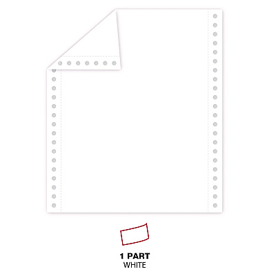 Universal Printout Paper, 1-Part, 20 lb Bond Weight, 9.5 x 11, White, 2,300/Carton (UNV15807)