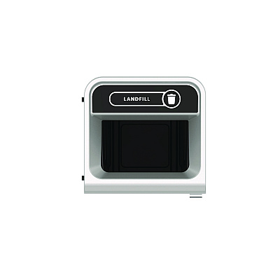Rubbermaid Commercial Configure Indoor Recycling Waste Receptacle, Landfill, 23 gal, Metal, Gray (RCP1961621)