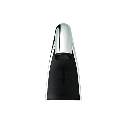 Rubbermaid Commercial TC OneShot Dispenser, 1,600 mL, 6.8 x 9.8 x 13.8, Polished Chrome/Black (RCP401310)