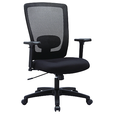 Alera Envy Series Mesh High-Back Swivel/Tilt Chair, Supports Up to 250 lb, 16.88" to 21.5" Seat Height, Black (ALENV41B14)