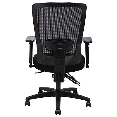 Alera Envy Series Mesh Mid-Back Multifunction Chair, Supports Up to 250 lb, 17" to 21.5" Seat Height, Black (ALENV42M14)