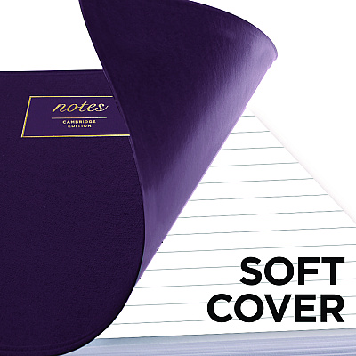 Cambridge Jewel Tone Notebook, Gold Twin-Wire, 1-Subject, Wide/Legal Rule, Purple Cover, (80) 9.5 x 7.25 Sheets (MEA49556)