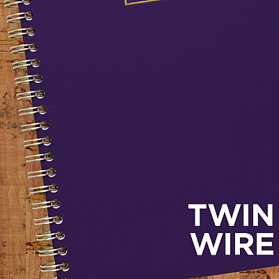Cambridge Jewel Tone Notebook, Gold Twin-Wire, 1-Subject, Wide/Legal Rule, Purple Cover, (80) 9.5 x 7.25 Sheets (MEA49556)