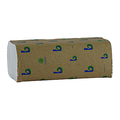 Boardwalk Green Multifold Towels, 1-Ply, 9.3 x 9.5, Natural White, 250/Pack, 16 Packs/Carton (BWK10GREENB)