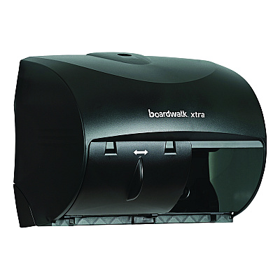 Boardwalk Xtra 2-Roll Controlled Bath Tissue Dispenser, 11.13 x 7.38 x 8.88, Translucent Black (BWK47GREEN)