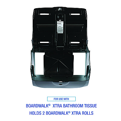 Boardwalk Xtra 2-Roll Controlled Bath Tissue Dispenser, 11.13 x 7.38 x 8.88, Translucent Black (BWK47GREEN)