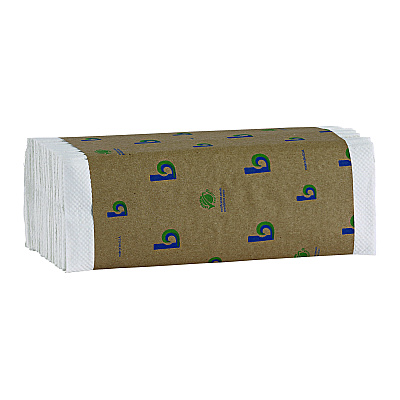 Boardwalk Green C-Fold Towels, 1-Ply, 10.13 x 12.75, Natural White, 150/Pack, 16 Packs/Carton (BWK51GREENB)