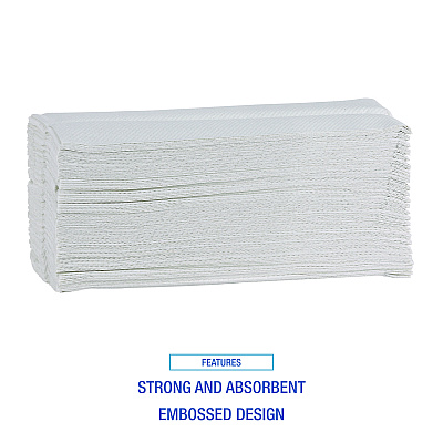 Boardwalk Green C-Fold Towels, 1-Ply, 10.13 x 12.75, Natural White, 150/Pack, 16 Packs/Carton (BWK51GREENB)