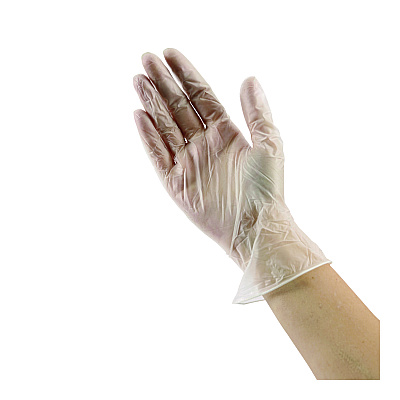Boardwalk Exam Vinyl Gloves, Powder/Latex-Free, 3 3/5 mil, Clear, Small, 100/Box (BWK361SBX)