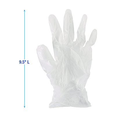 Boardwalk Exam Vinyl Gloves, Clear, Small, 3 3/5 mil, 100/Box, 10 Boxes/Carton (BWK361SCT)