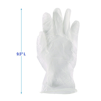 Boardwalk General Purpose Vinyl Gloves, Powder/Latex-Free, 2.6 mil, Large, Clear, 100/Box, 10 Boxes/Carton (BWK365LCT)