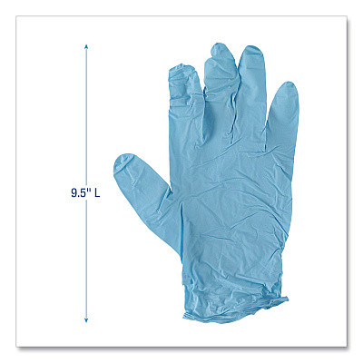 Boardwalk Disposable Examination Nitrile Gloves, Small, Blue, 5 mil, 1,000/Carton (BWK382SCTA)