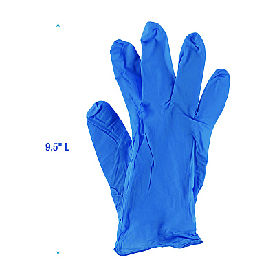 Boardwalk Disposable Powder-Free Nitrile Gloves, Medium, Blue, 5 mil, 1,000/Carton (BWK395MCTA)