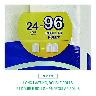 Windsoft Premium Bath Tissue, Septic Safe, 2-Ply, White, 284 Sheets/Roll, 24 Rolls/Carton (WIN24244)