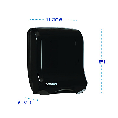Boardwalk Ultrafold Multifold/C-Fold Towel Dispenser, 11.75 x 6.25 x 18, Black Pearl (BWK1500)