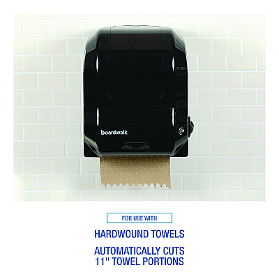 Boardwalk Hands Free Mechanical Towel Dispenser, 13.25 x 10.25 x 16.25, Black (BWK1501)