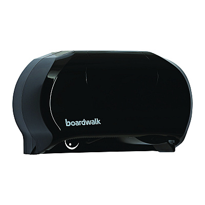 Boardwalk Standard Twin Toilet Tissue Dispenser, 13 x 6.75 x 8.75, Black (BWK1502)