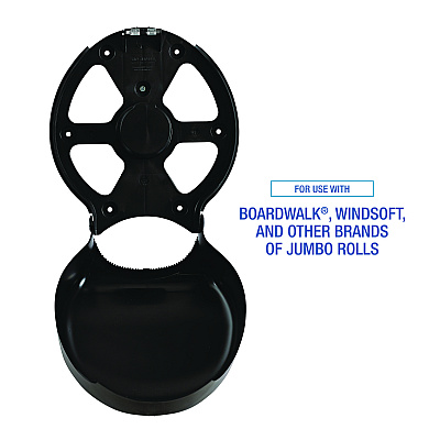 Boardwalk Single Jumbo Toilet Tissue Dispenser, 11 x 6.25 x 12.25, Black (BWK1519)