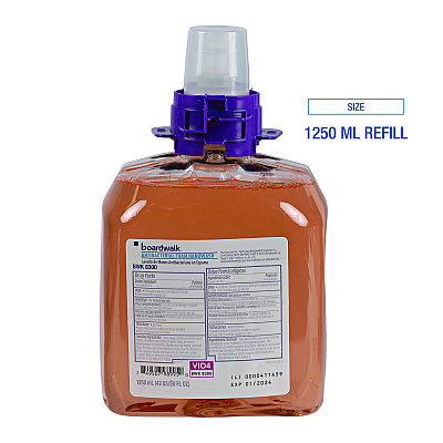 Boardwalk Foam Antibacterial Handwash Refill, Fresh Fruit, 1,250 mL, 4/Carton (BWK8300)