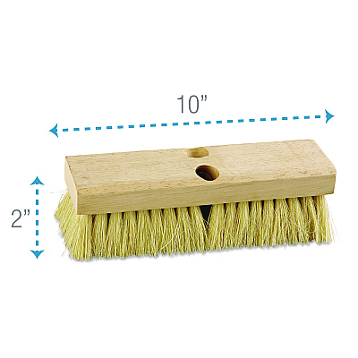 Boardwalk Deck Brush Head, 2" White Tampico Bristles, 10" Brush (BWK3210)