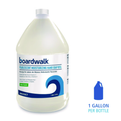 Boardwalk Pearlescent Moisturizing Liquid Hand Soap Refill, Aloe Scent, 1 gal, 4/Carton (BWK450CT)