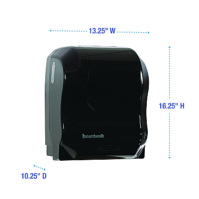 Boardwalk Hands Free Mechanical Towel Dispenser, 13.25 x 10.25 x 16.25, Black (BWK1501)