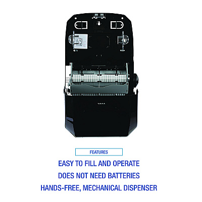 Boardwalk Hands Free Mechanical Towel Dispenser, 13.25 x 10.25 x 16.25, Black (BWK1501)