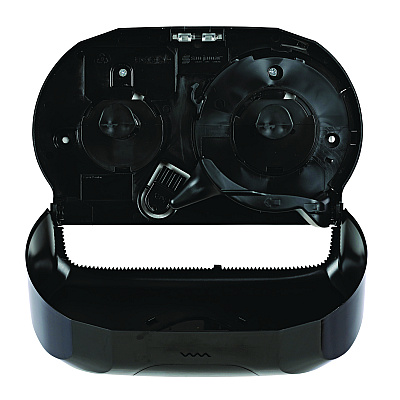 Boardwalk Standard Twin Toilet Tissue Dispenser, 13 x 6.75 x 8.75, Black (BWK1502)
